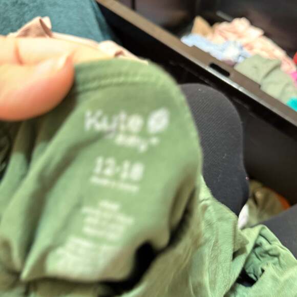 KYTE baby footie zip 12-18 m bamboo hunter green - Picture 2 of 2